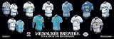 Milwaukee Brewers 10 x 30 Uniform History Plaque