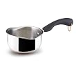 Paula Deen 1 Quart Open Saucepan with Spouts, Stainless Steel