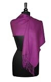 100% Pashmina Purple/Eggplant Shawl Wrap. Woman's Scarf.