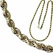 14kt Yellow Gold Twist Rope Men's Chain