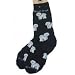 For Bare Feet Pair of Bichon Frise Socks Black Size 9-11