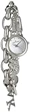 Anne Klein Women's  10-7605CHRM Swarovski Crystal Silver-Tone Charm Bracelet Watch