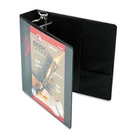 Cardinal 10321 - Recycled ClearVue EasyOpen Vinyl D-Ring Presentation Binder, 2 Cap, Black-CRD10321