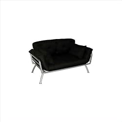 American Furniture Alliance Mali Flex Futon Frame and Cushions, Black