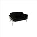 American Furniture Alliance Mali Flex Futon Frame and Cushions, Black