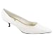 Patent Pointed Toe Kitten Heel 7.5 WHITE