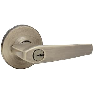 Kwikset 405DL 5 CP Security Delta Entry Lever, Antique Brass by Kwikset