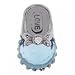 White Gold Love Baby Shoe Pendant Blue Topaz & Diamond
