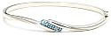 Sterling Silver Blue Topaz Bangle Bracelet