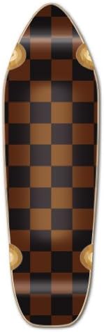 Blank &amp; Graphic Longboard Deck MINI CRUISER - BANANA CRUISER 27" X 8" board W/ Free shipping, Checker Brown
