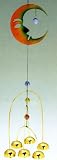 Crescent Moon 'Iron Rain' 6 Metal Cup Wind Chime 24