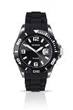 Sekonda 3361 - Montre Mixte - Quartz Analogique - Cadran Noir - Bracelet Silicone Noir