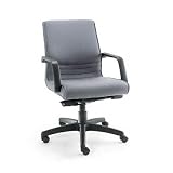 Alera Rici Series Mid-Back Swivel/Tilt Chair, Gray Fabric