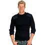 Mens' Crew-Neck Elbow Patch Sweater
