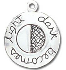 Solid Sterling Silver Dark Becomes Light