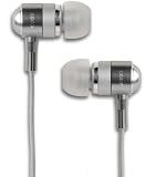Coby CVEM76SVR High-Performance Isolation Stereo Earphones (Silver)