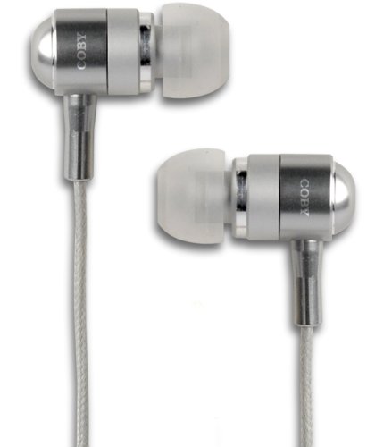 Coby CVEM76SVR High-Performance Isolation Earphones (Silver)