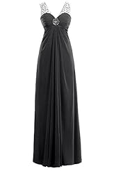 A-line V-neck Sheath Chiffon Beaded Open-Back Sheer 2015 Evening Dress/Prom Dress/Party Dress/Wedding Dress 