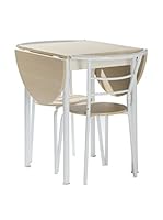 KITCHEN FURNITURE & DECO HOME Kit de Mesa con Sillas 3 Piezas Blanco