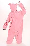 Pink Anime Pokemon Violent bear Cosplay Costume Polar Fleece Pajamas Party Sheepwear Onesie (Size S)