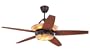 Monte Carlo 5AHR60RBD Arch 60-Inch 5-Blade Ceiling Fan, Roman Bronze Motor Finish and Teak Veneer Blades
