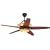 Monte Carlo 5AHR60RBD Arch 60-Inch 5-Blade Ceiling Fan, Roman Bronze Motor Finish and Teak Veneer Blades