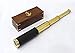 Nautical Brass/Leather Spyglass Telescope with Rosewood Box, 15