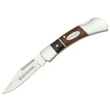 Winchester 22-01788 2.5-Inch Blade Pakka Wood Double Bolster Fine Edge Lock-Back Knife