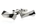 Twisted Silver Cufflinks with Modern Design with Presentation Box