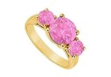 Three Stone Pink Sapphire Ring : 14K Yellow Gold 2.50 CT TGW Reviews 31NH5q7k1fL. SL160 Three Stone Pink Sapphire Ring : 14K Yellow Gold 2.50 CT TGW Reviews