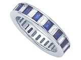 4.30 cts Sapphire Eternity Band - Platinum, 18kt White or Yellow Gold