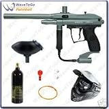 Kingman Spyder Classic Series Xtra Paintball Marker Package Matte Grey Blue Set A