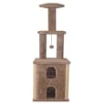 The Sisal Skyscraper : Color DARK BEIGE : Leg Covering SISAL ON 2 SIDES + 2 MIDDLE POLES