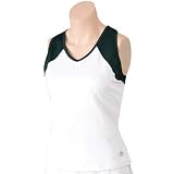 balle de Match Racer-Yip Women's Tennis Tank Top - White/Pine - W06305-WPN