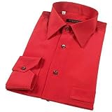 Forzieri Dramatic Red Pure Silk Dress Shirt