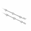14kt White Gold Diamond Heart by Heart Bracelet