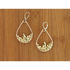 Allie Gold Faceted Bead Earrings