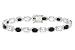 21 Carat Sapphire and White Topaz Sterling Silver Bracelet