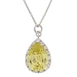 Celebrity Silver Peridot Teardrop Pendant