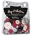 Autumn Leaves Foof-A-La Bag-O-Buttons 6-Ounce, Red, Black and Cream