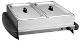 Deni 15200 Stainless-Steel 2-Section Buffet Server and Warming Tray