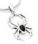 Black Onyx Widow Sterling Silver Spider Pendant Charm
