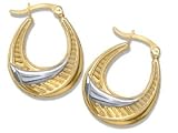 14KT Oval Hoop Earrings