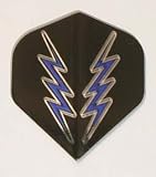3 sets Blue Lightning Bolt Standard flights, Amerithon, Made in the USA