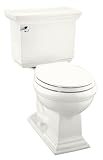 Kohler K-3511-0 Memoirs Comfort Height round-front toilet with Stately design, White