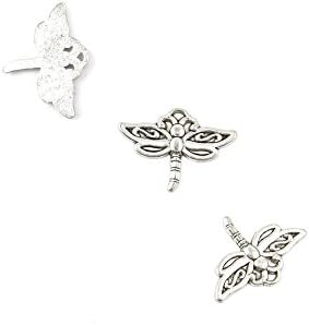 160 Pieces Antique Silver Plated Tone Jewelry Making Charms Findings Wholesale Supplier Bulk Lots Pendant 16128 Dragonfly