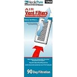 Air Vent Filters 4 Packs of 12- 48 Total - (Register Vent Filters) - by Nordic Pure