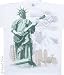 USA Statue of Liberty Guitar Rock White Adult Freedom Rock Athletic T-shirt Tee Shirt, XL