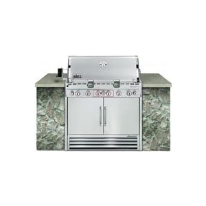 Weber Gas Grills Summit S-660 Built-In Natural Gas Grill W/ Rotisserie & Smoker