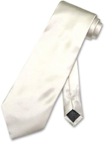 Antonio Ricci NeckTie Solid CREAM/Off-White Bone Color Neck Tie